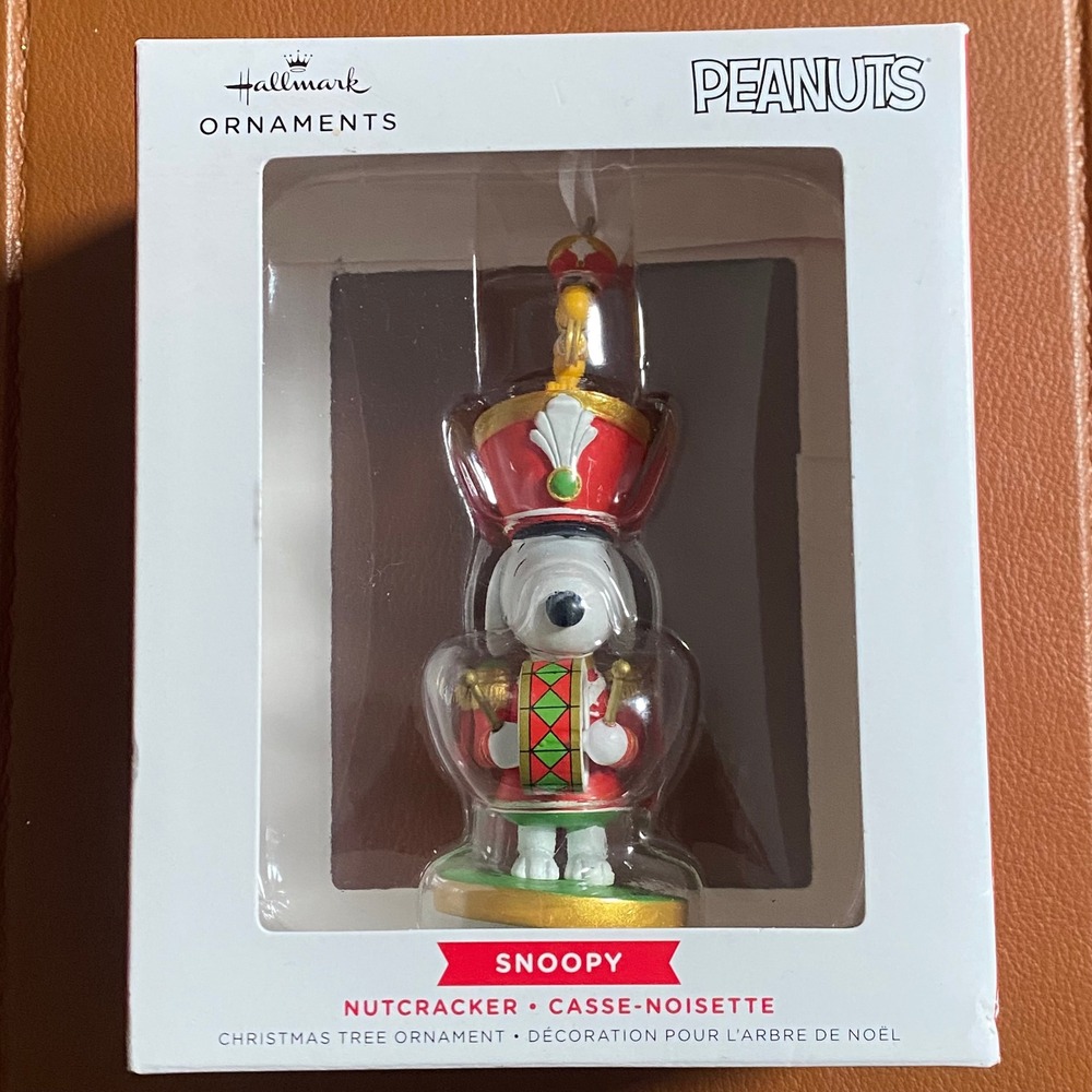 Hallmark Peanuts Snoopy Nutcracker Woodstock Drummer Christmas Ornament Boxed